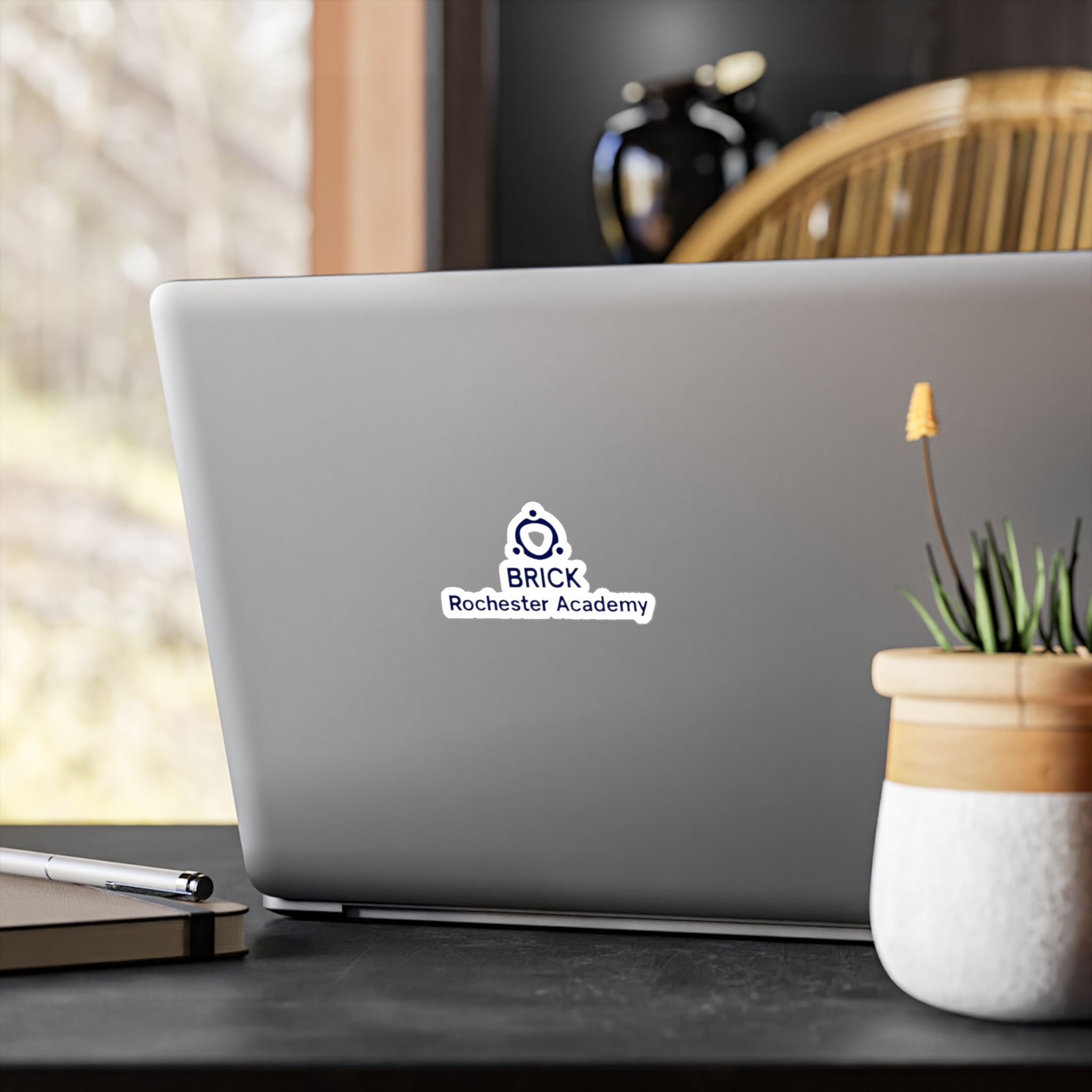 Brick Rochester Academy Kiss-Cut Vinyl Decal — School Logo Sticker for Laptops, Windows & Signage