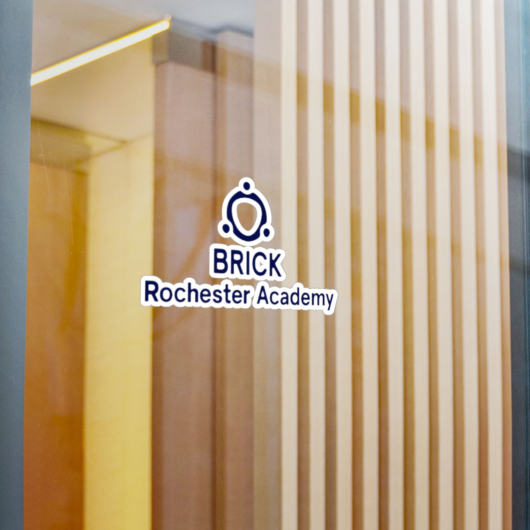 Brick Rochester Academy Kiss-Cut Vinyl Decal — School Logo Sticker for Laptops, Windows & Signage