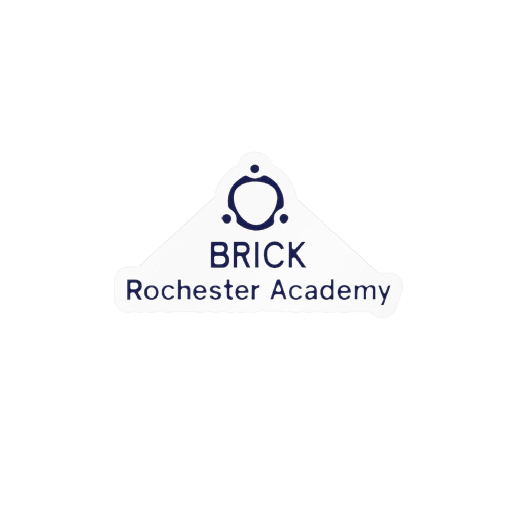 Brick Rochester Academy Kiss-Cut Vinyl Decal — School Logo Sticker for Laptops, Windows & Signage