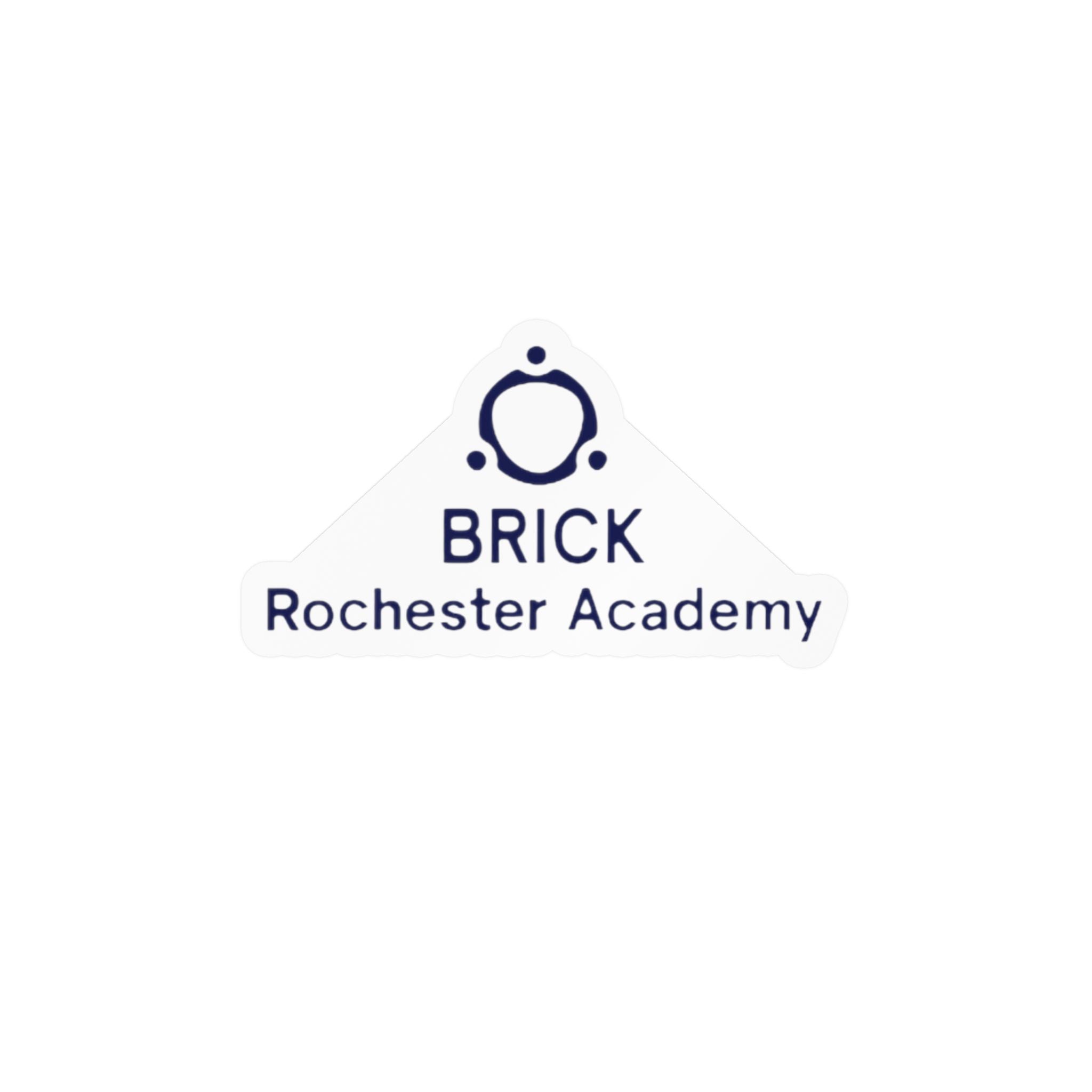 Brick Rochester Academy Kiss-Cut Vinyl Decal — School Logo Sticker for Laptops, Windows & Signage