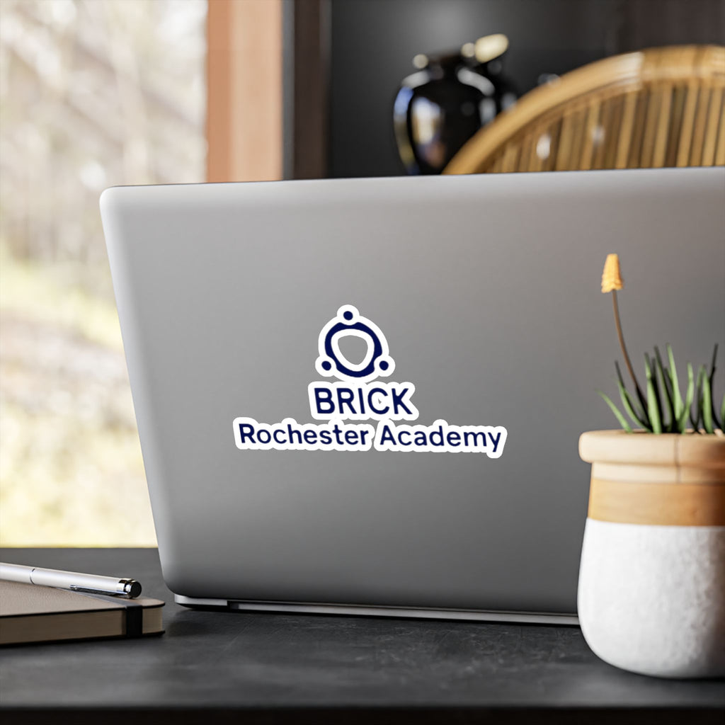 Brick Rochester Academy Kiss-Cut Vinyl Decal — School Logo Sticker for Laptops, Windows & Signage